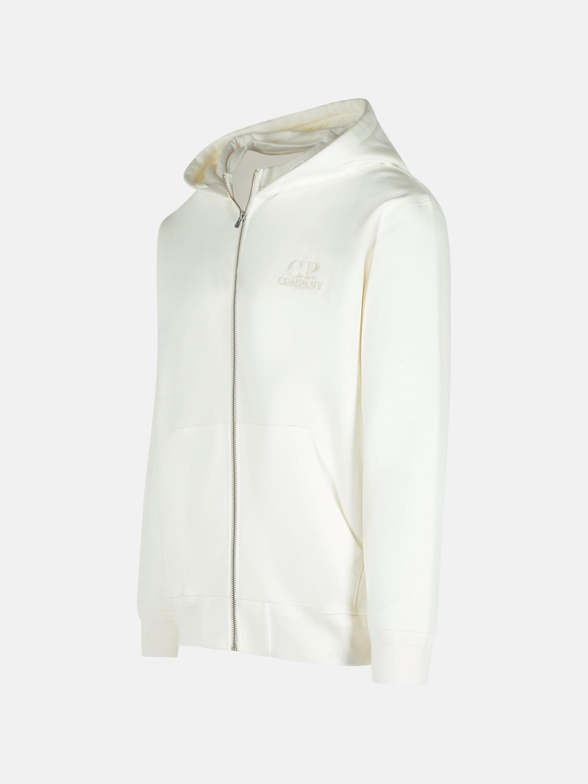 'LENS' WHITE COTTON SWEATSHIRT - 2