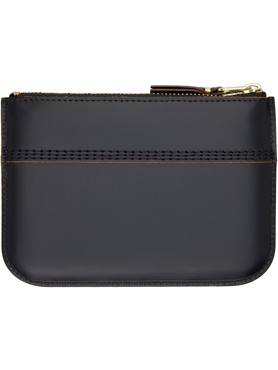 Black Triple Stitch Pouch - 2