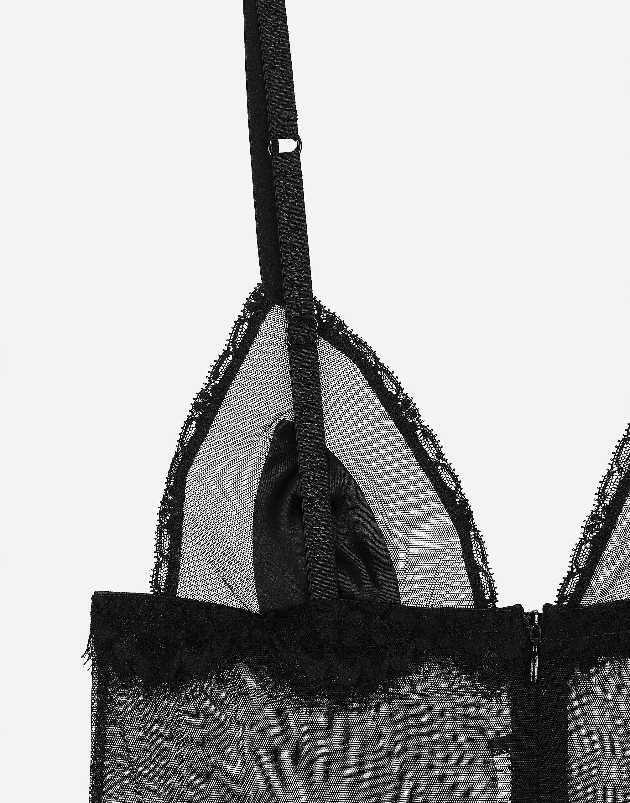 Lace and tulle camisole - 5