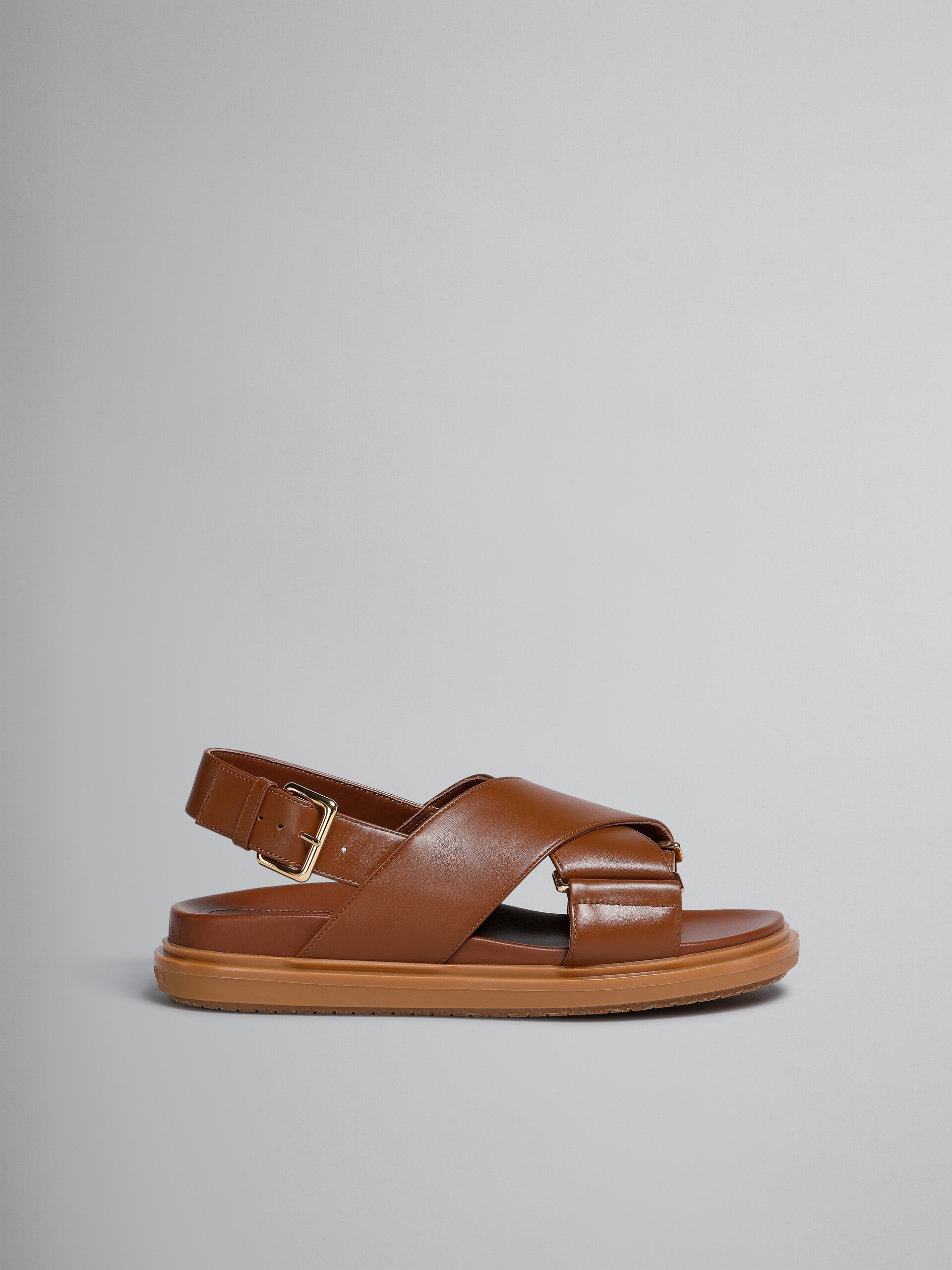 Marni - Fussbett Sandals in Brown – Stoy