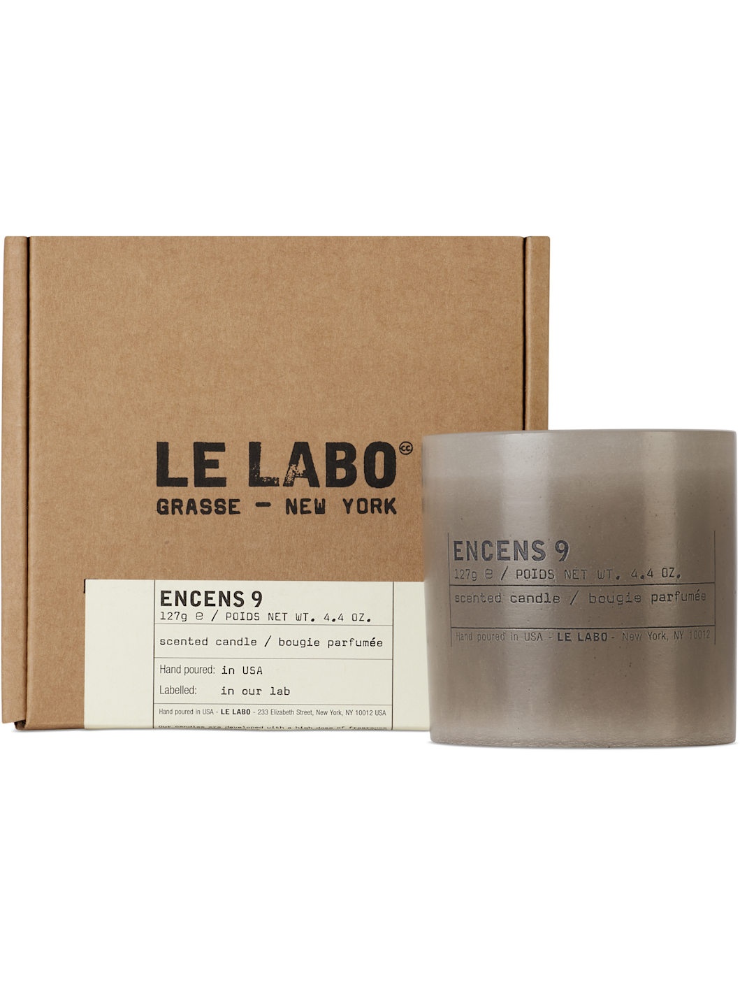 Encens 9 Medium Concrete Candle, 127 g - 2