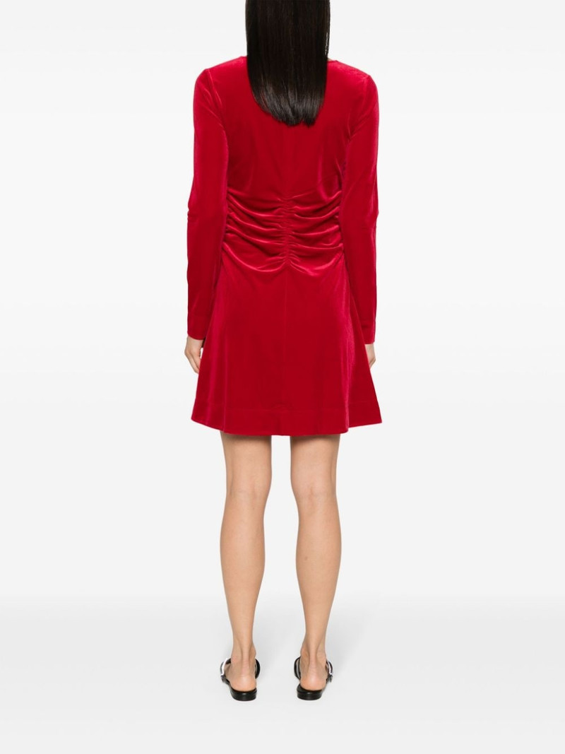 velvet ruched mini dress 4