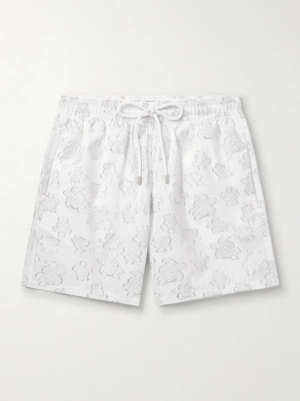 Moopea Straight-Leg Mid-Length Metallic-Jacquard Swim Shorts - 1