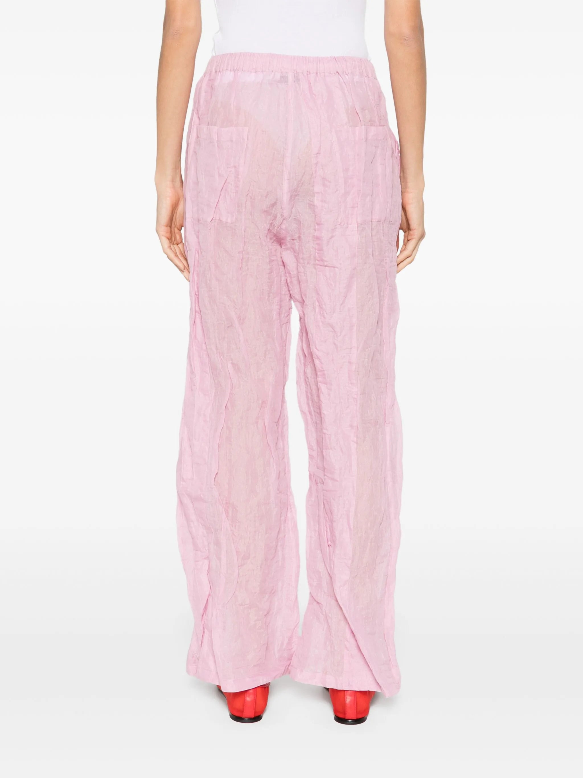 crushed multi-panelled trousers - 4