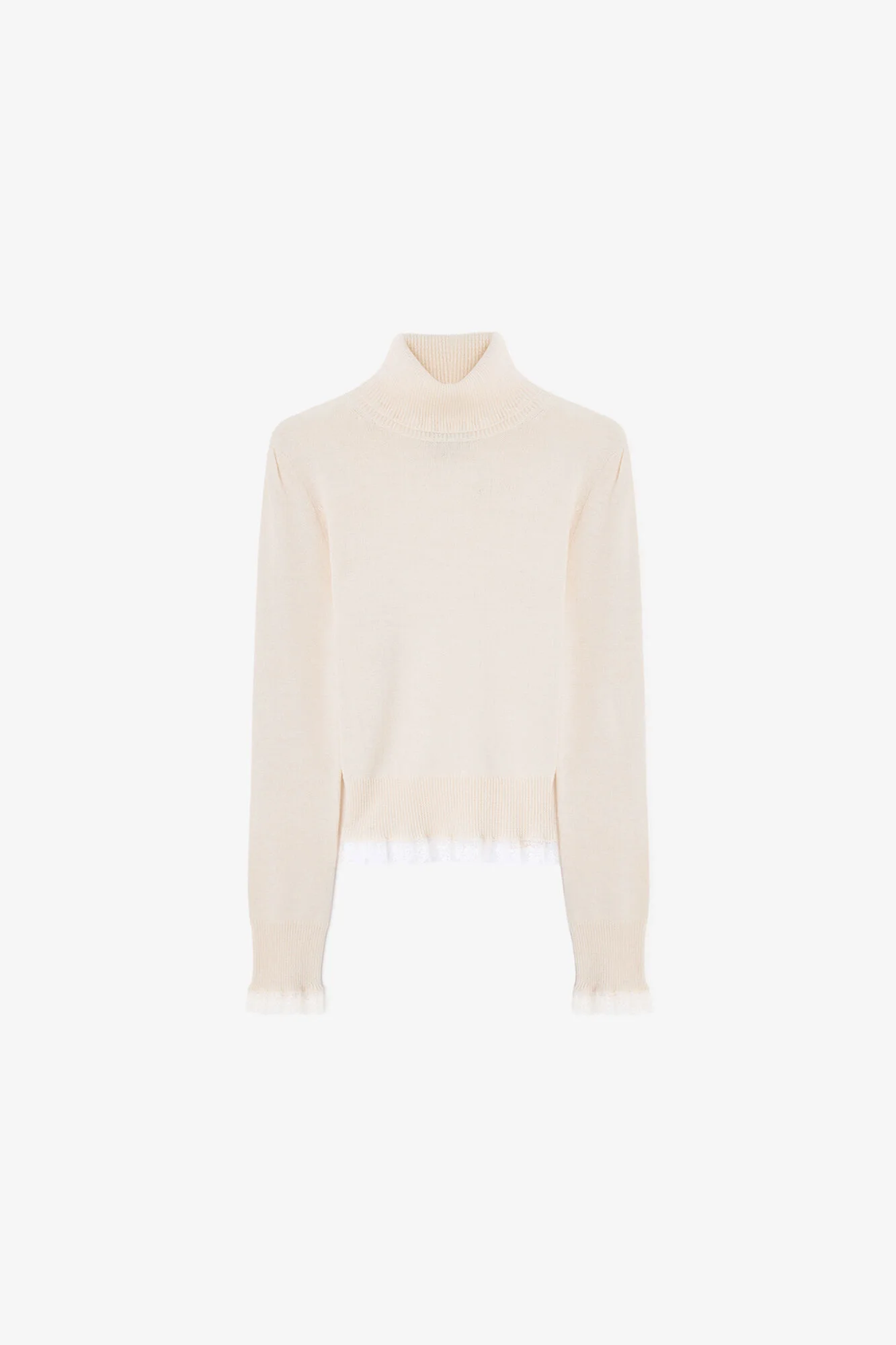 TURTLENECK IN LACE MERINO - 1