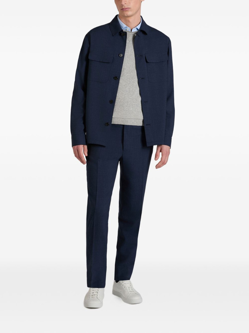 SLOWEAR flap-pocket overshirt outlook