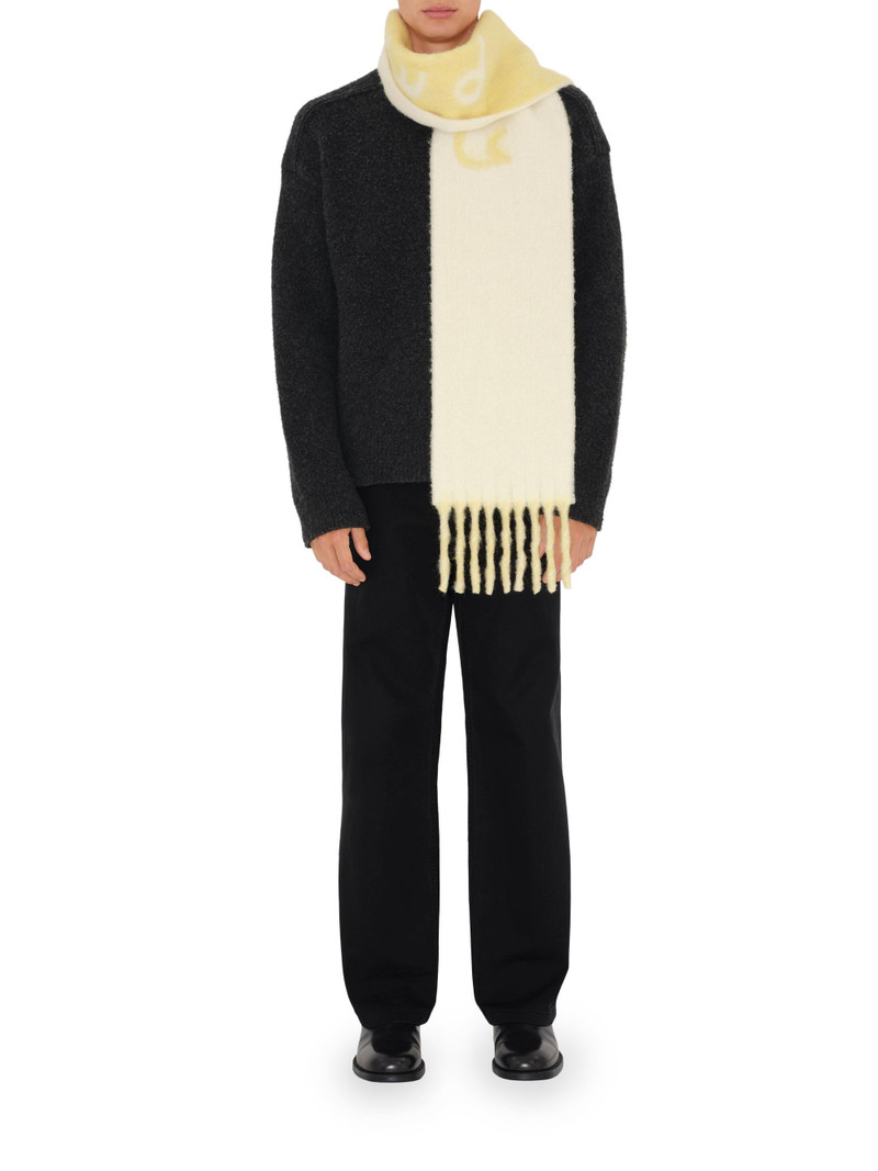 Women's Mu Logo Alpaca-Blend Jacquard Scarf - Sandstone 5