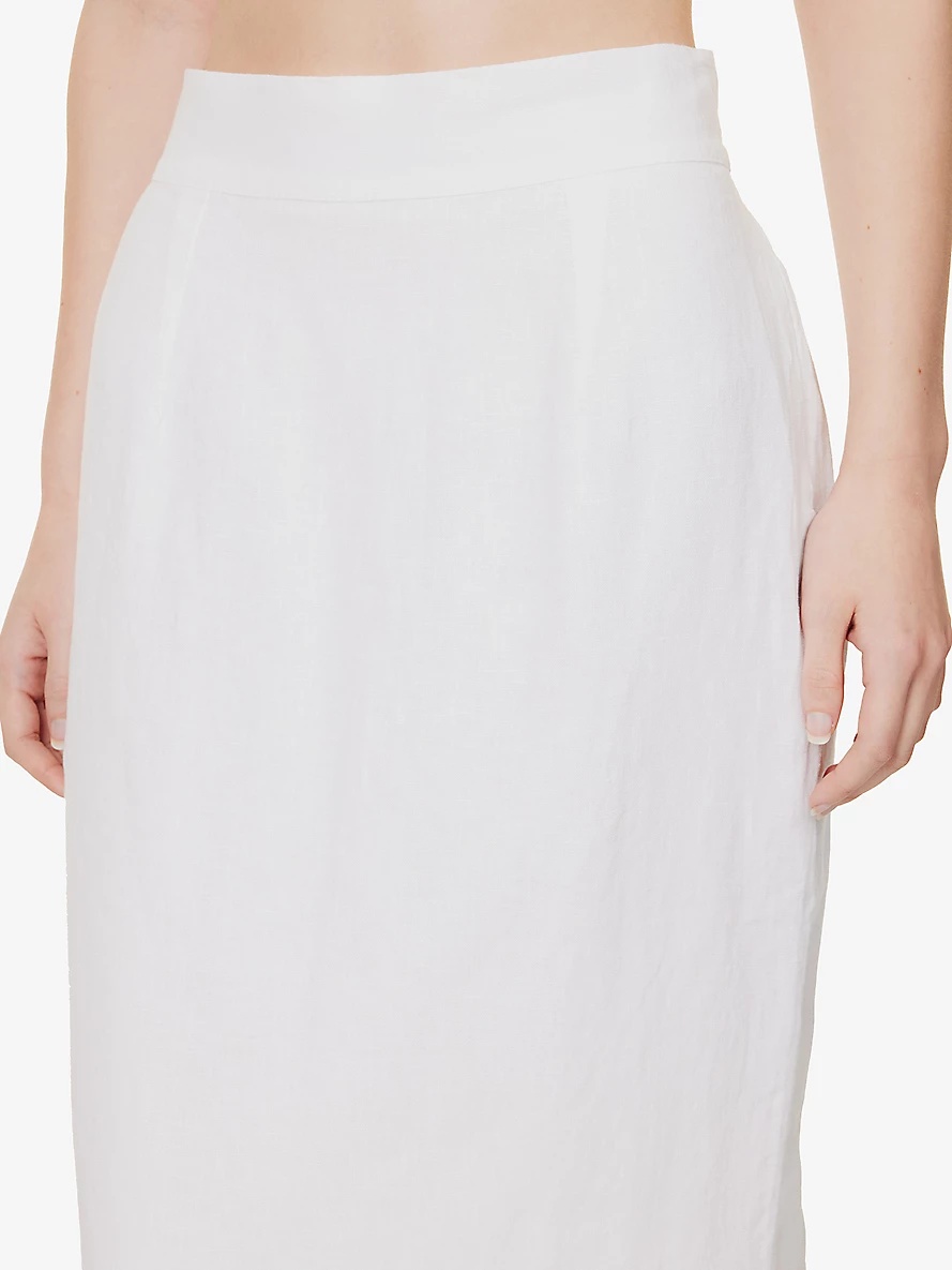 Emma mid-rise linen maxi skirt - 5
