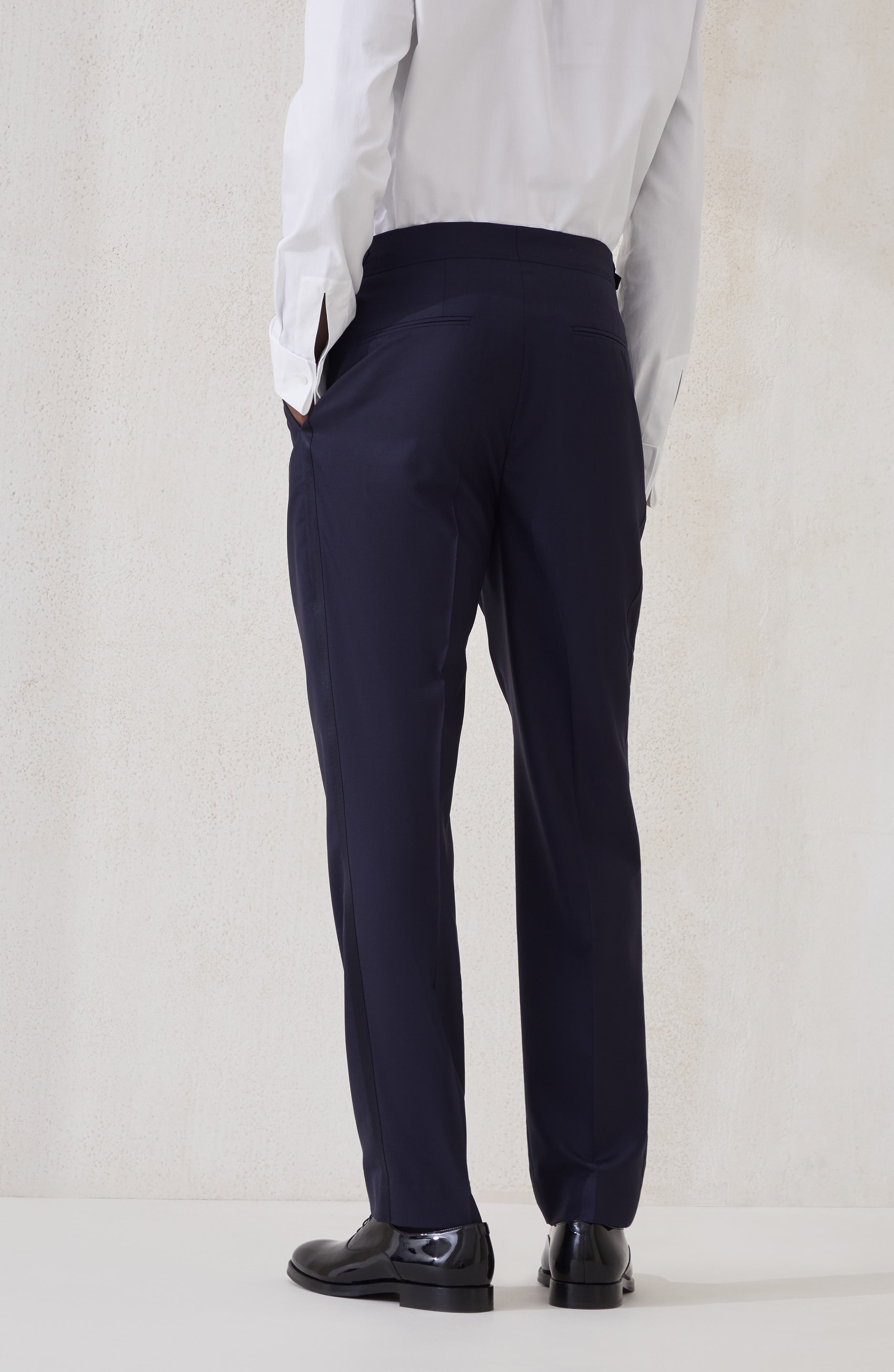 Brunello Cucinelli Tuxedo trousers with pleats in Navy Blue at Nordstrom - 3