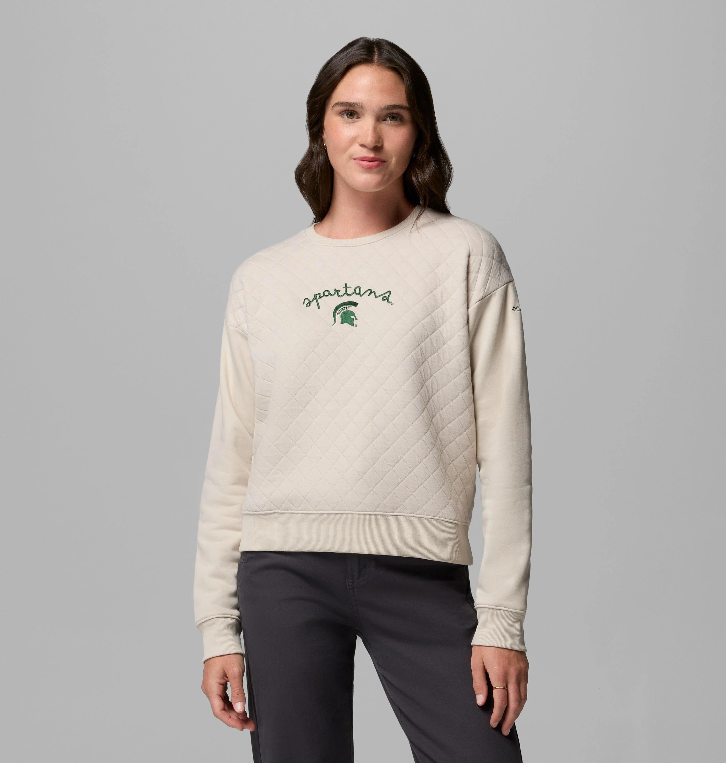 Women's Collegiate Hart Mountain Quilted Crew - Michigan State - 1