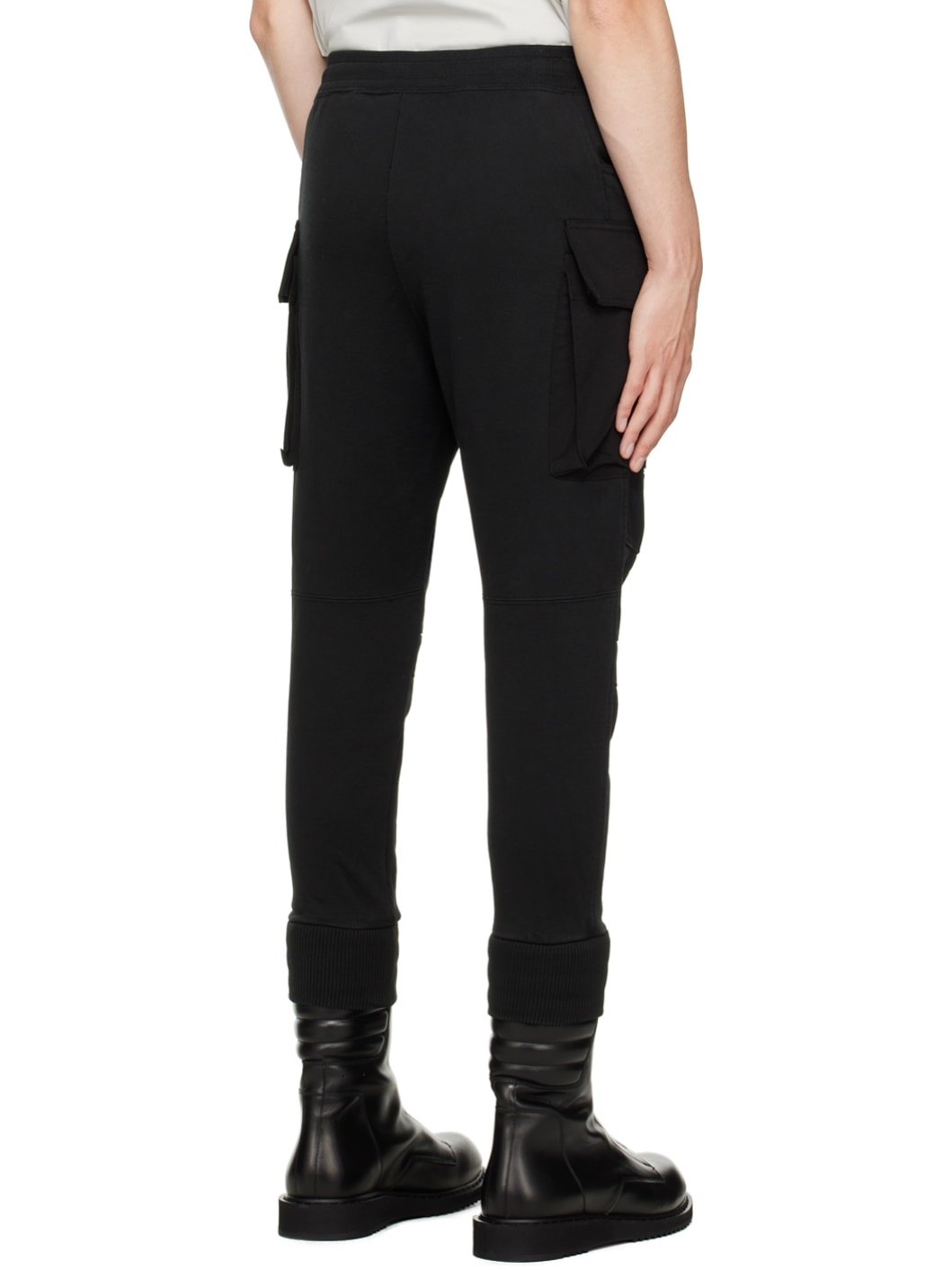 Black Drawstring Cargo Pants - 3