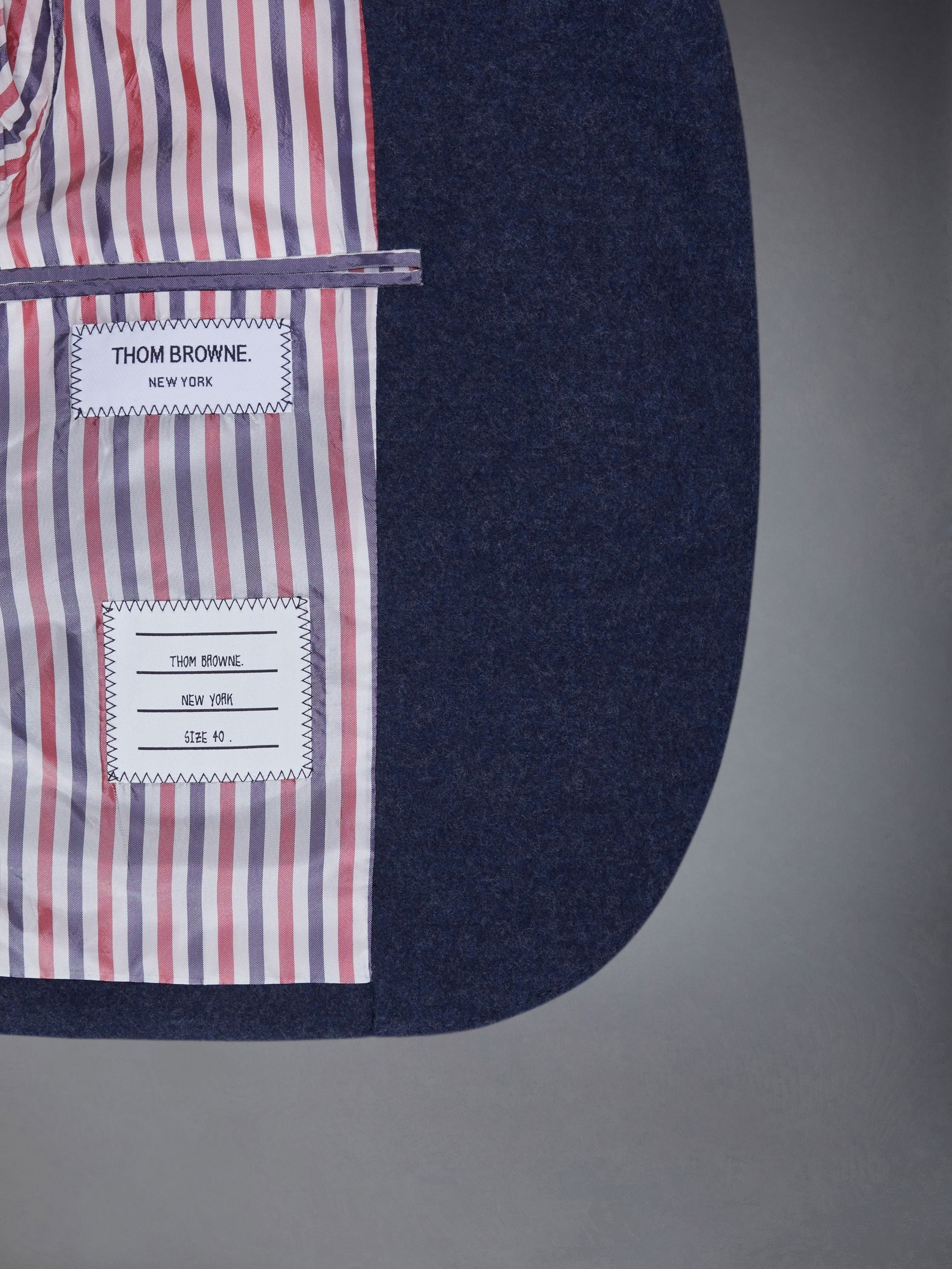 Wool Flannel Roped Shoulder Sport Coat - 8