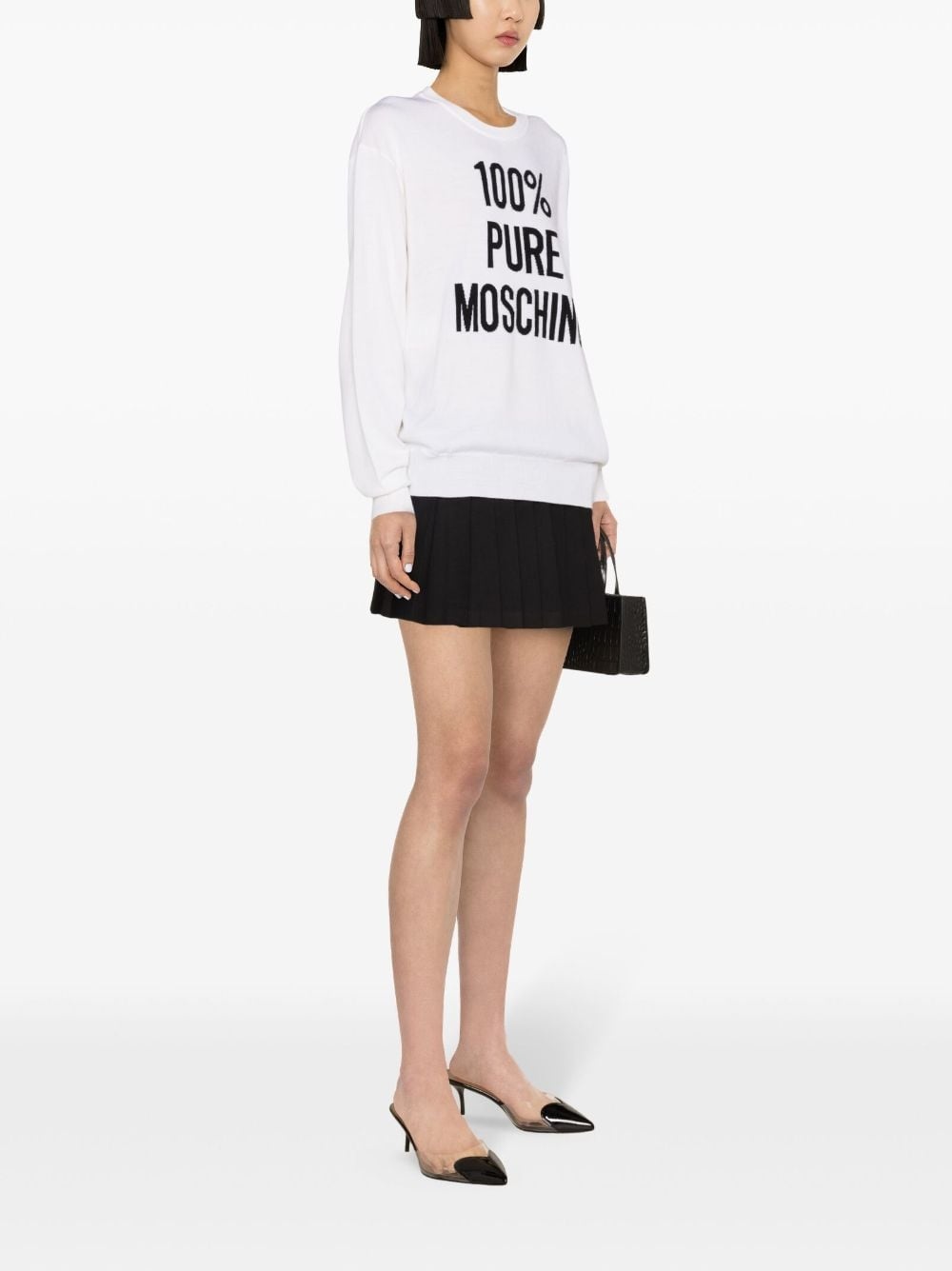 slogan intarsia-knit jumper - 3