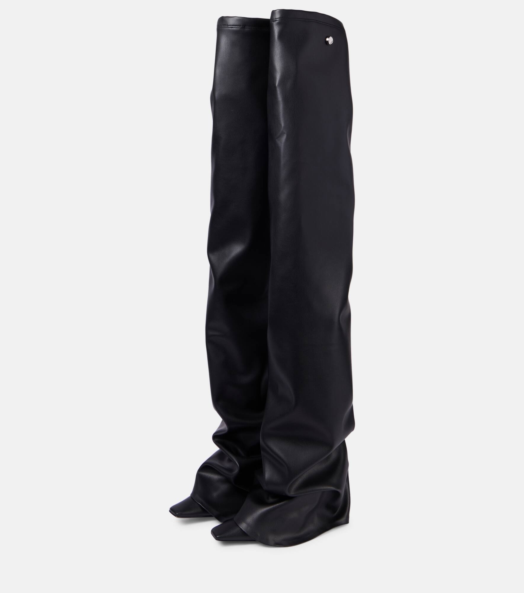 Robin faux leather over-the-knee boots - 4