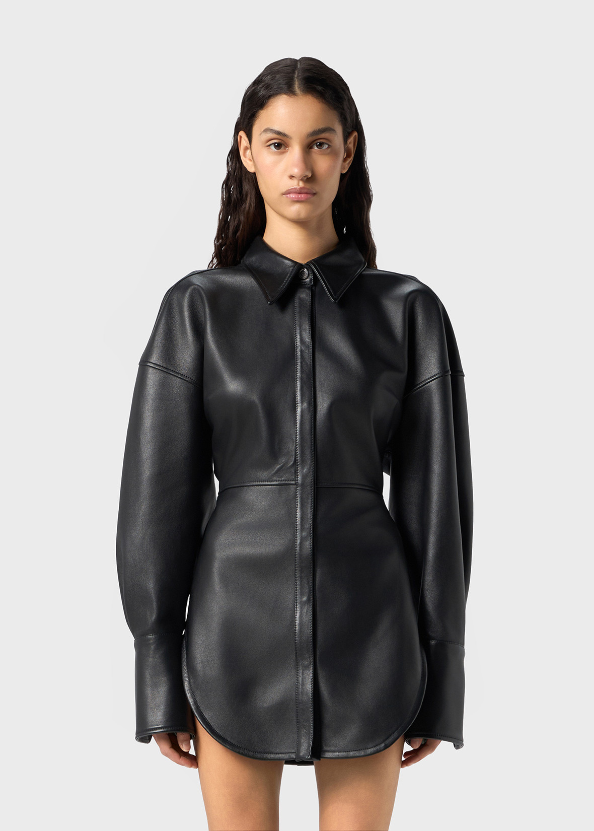 LEATHER SHIRT WITH BELT - 3