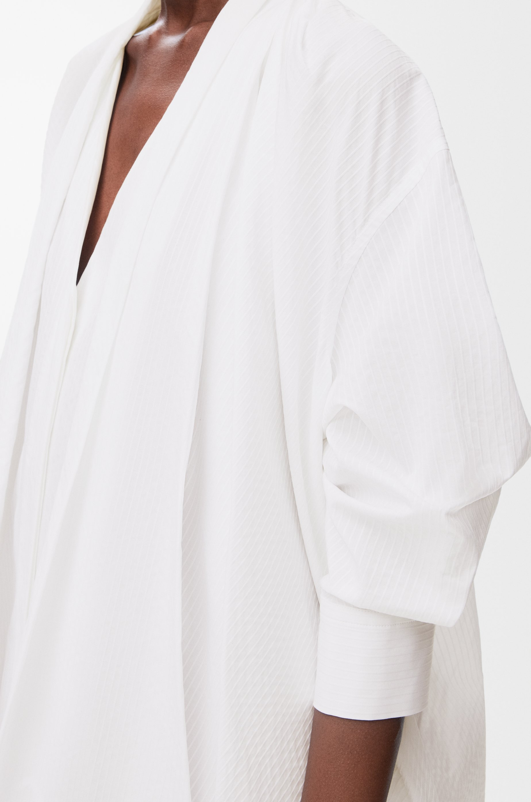 Draped dress in cotton - 4