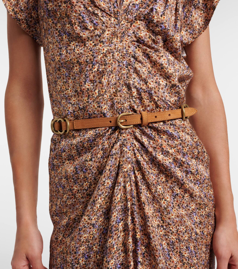 Isabel Marant Livo embellished suede belt outlook