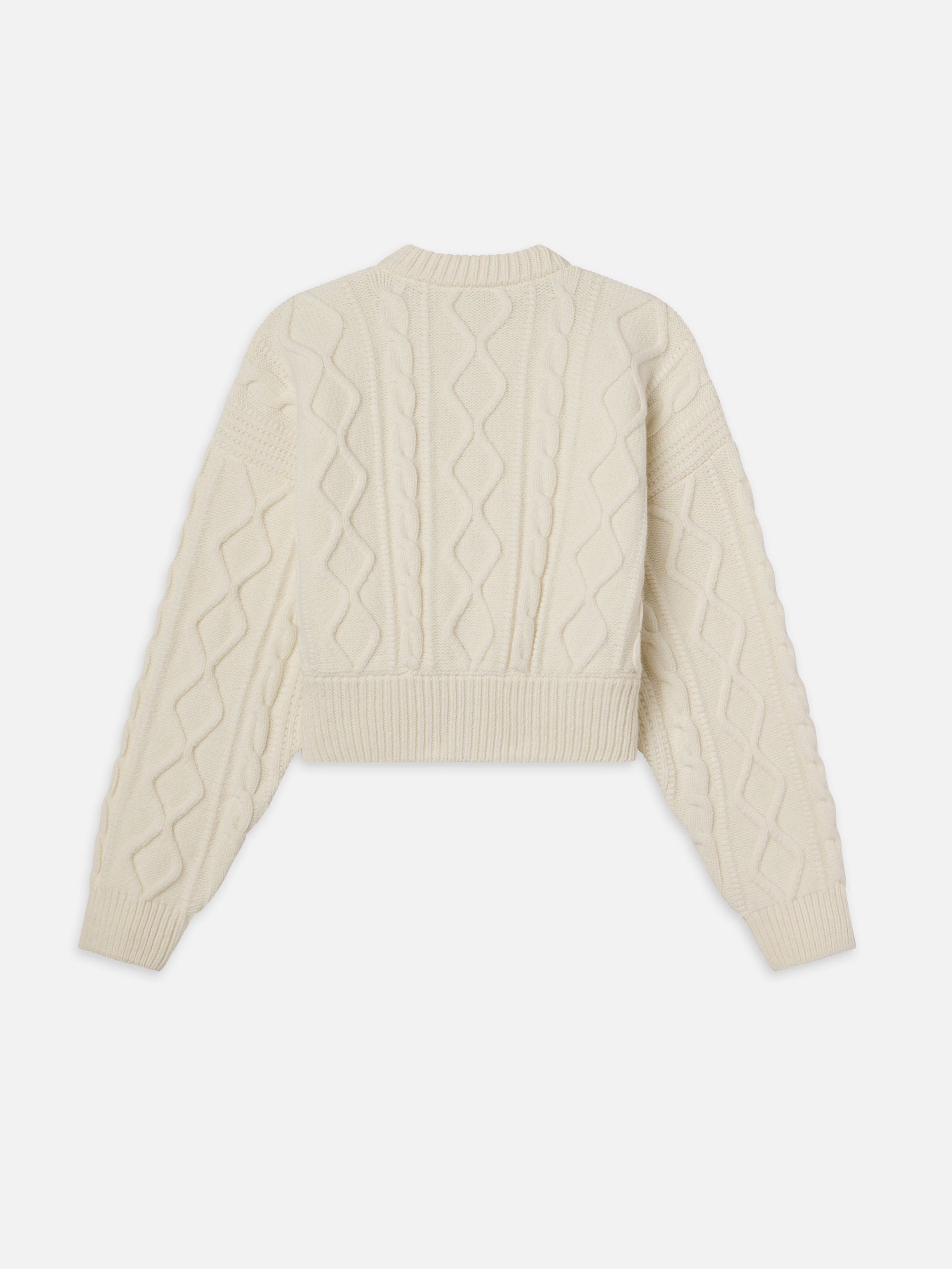 Cable Cardi in Cream - 5