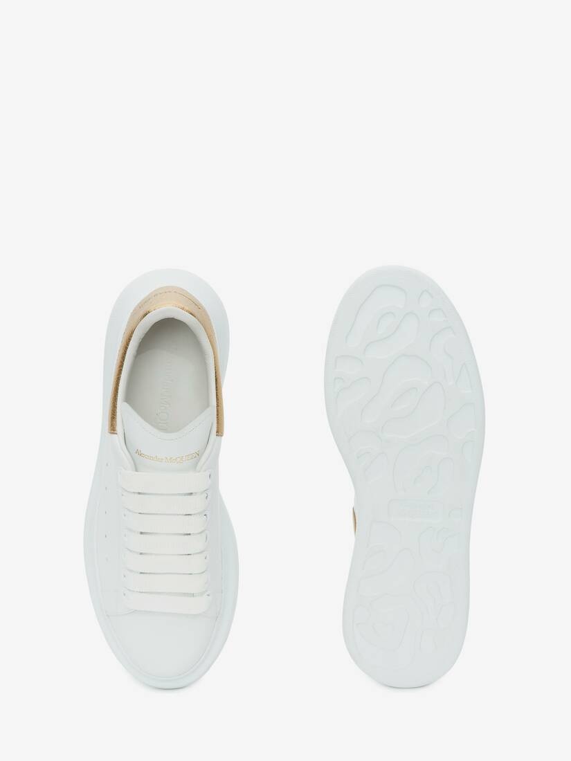 Oversized Sneaker in White/gold - 4