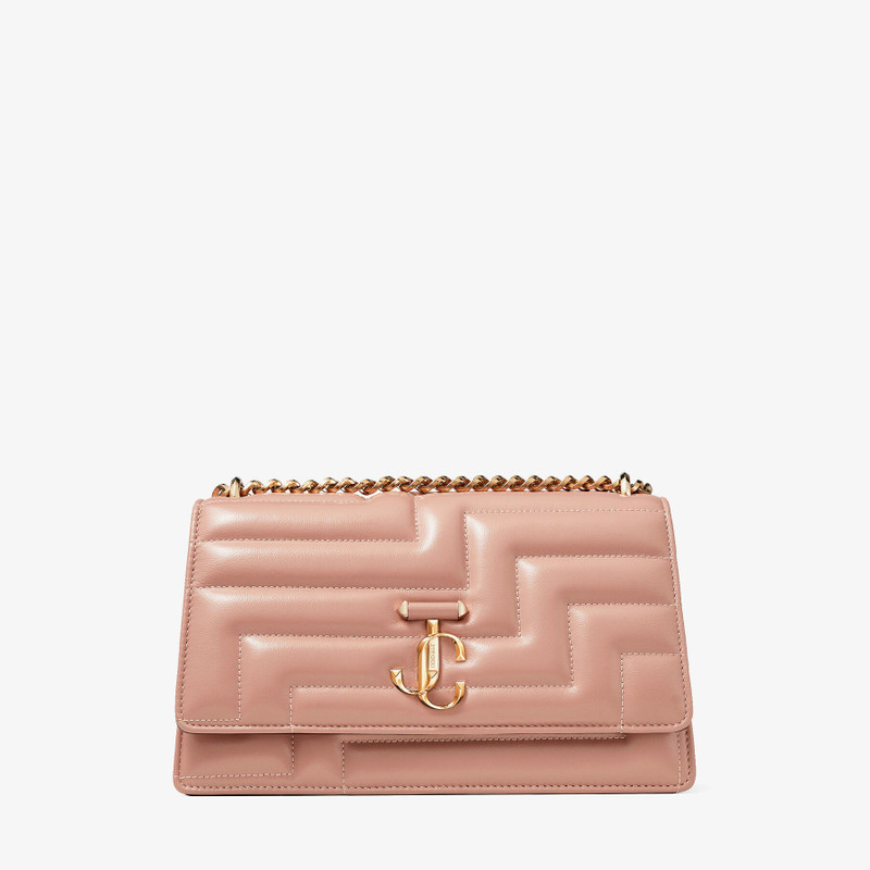 Varenne Avenue Shoulder
Ballet Pink Quilted Nappa Leather Bag with Light Gold JC Emblem 1