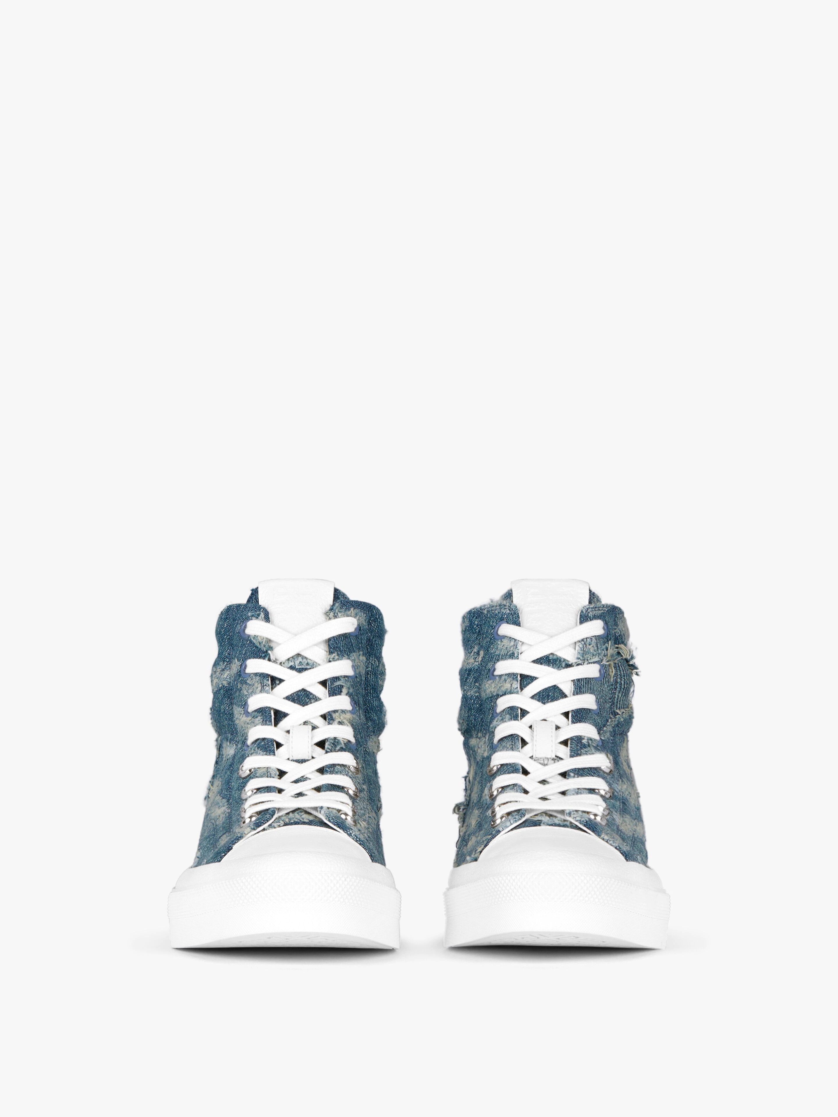 CITY HIGH SNEAKERS IN DESTROYED DENIM - 2
