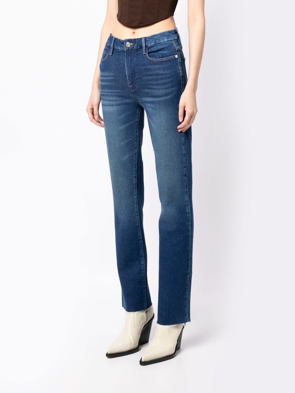 high-rise straight-leg jeans - 3