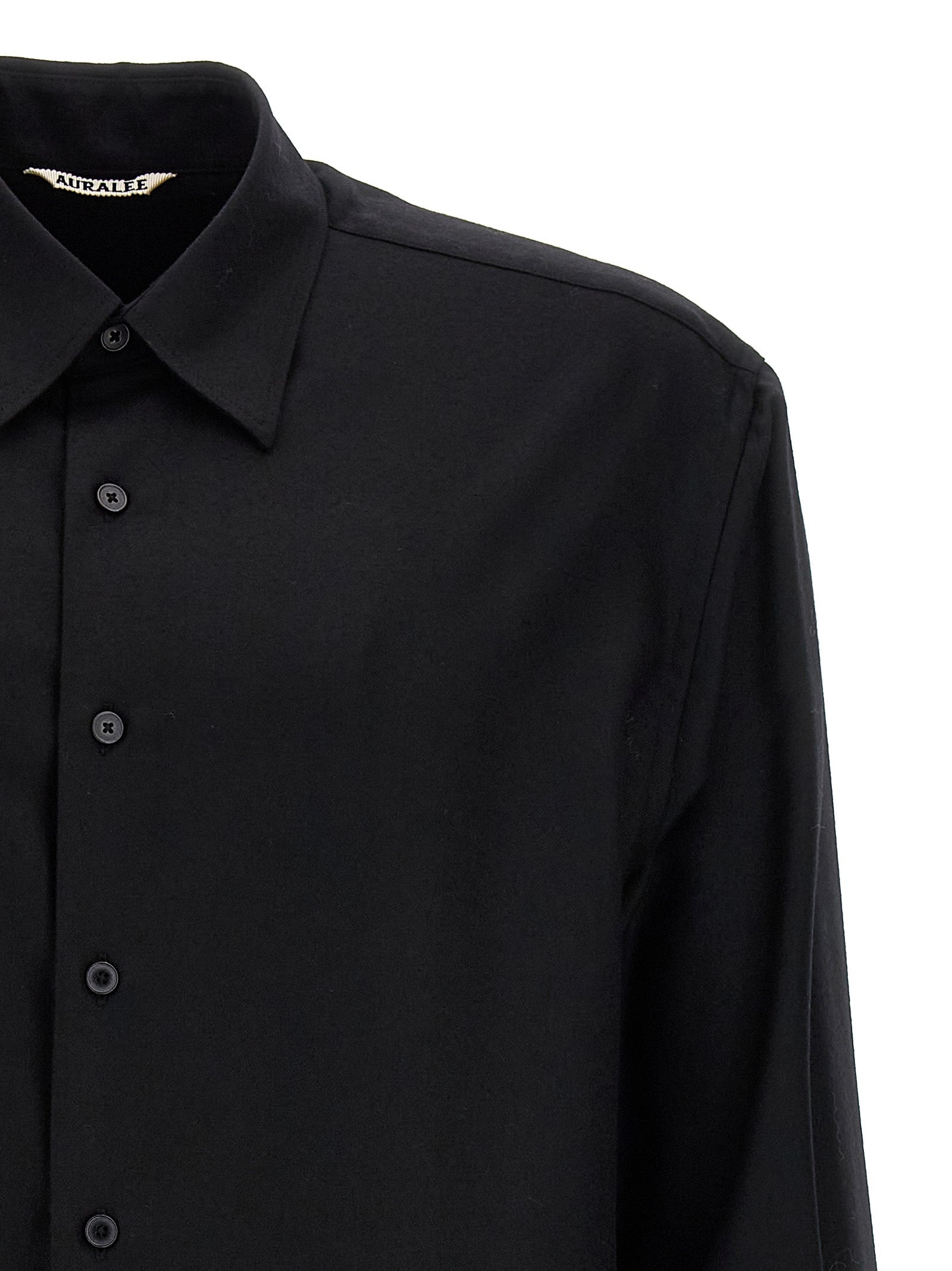 Wool Shirt Shirt, Blouse Black - 3