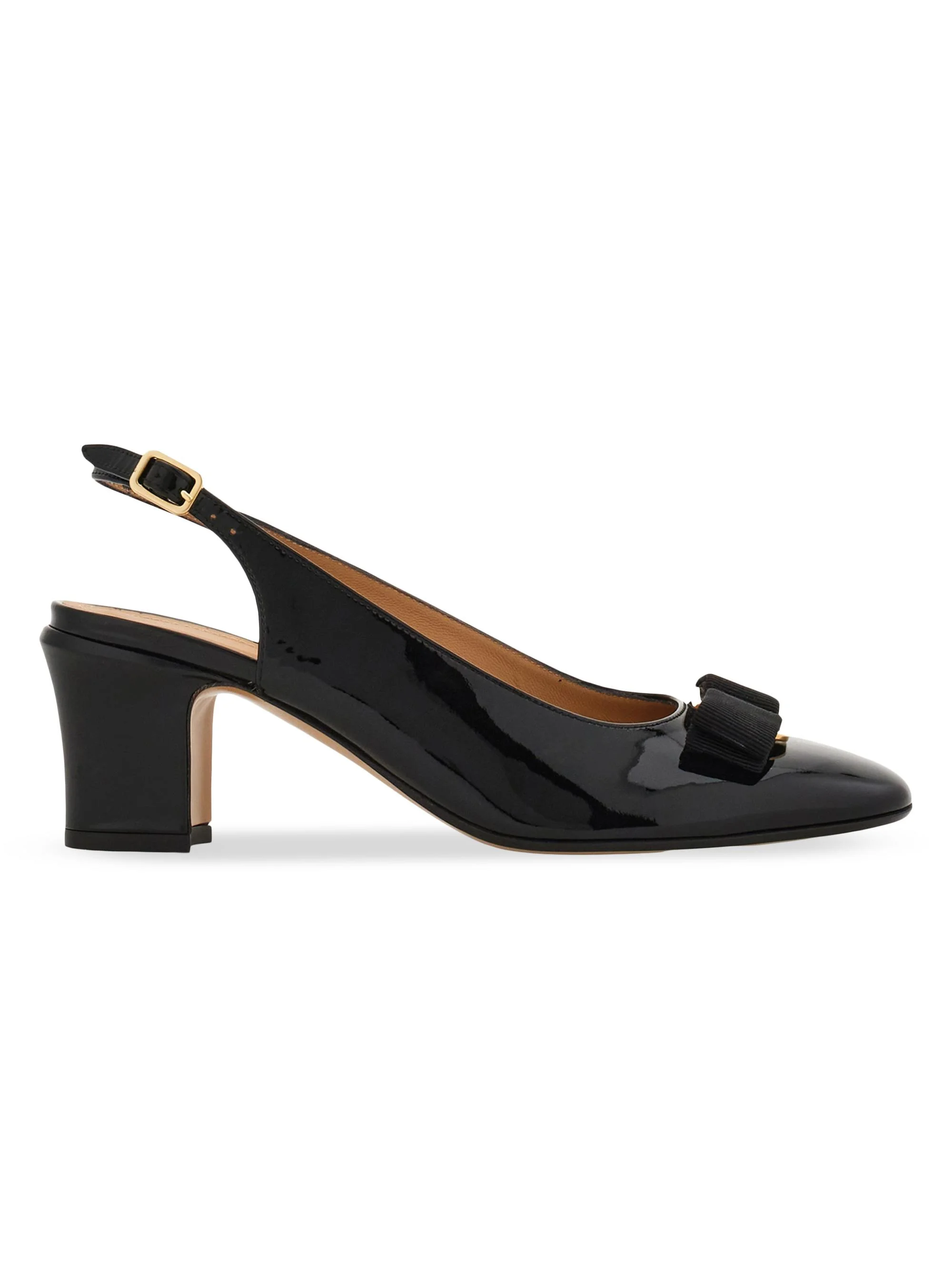 Women's Vetty 55MM Leather Slingback Pumps - Nero Biscotto - 1