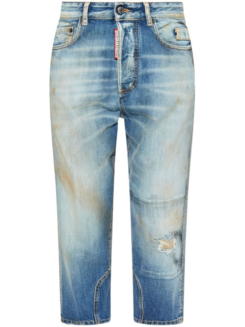 distressed cropped jeans 1