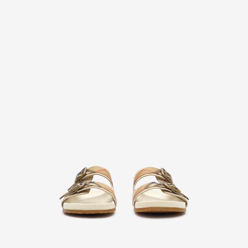 Burberry Check Suede Urchin Sandals outlook
