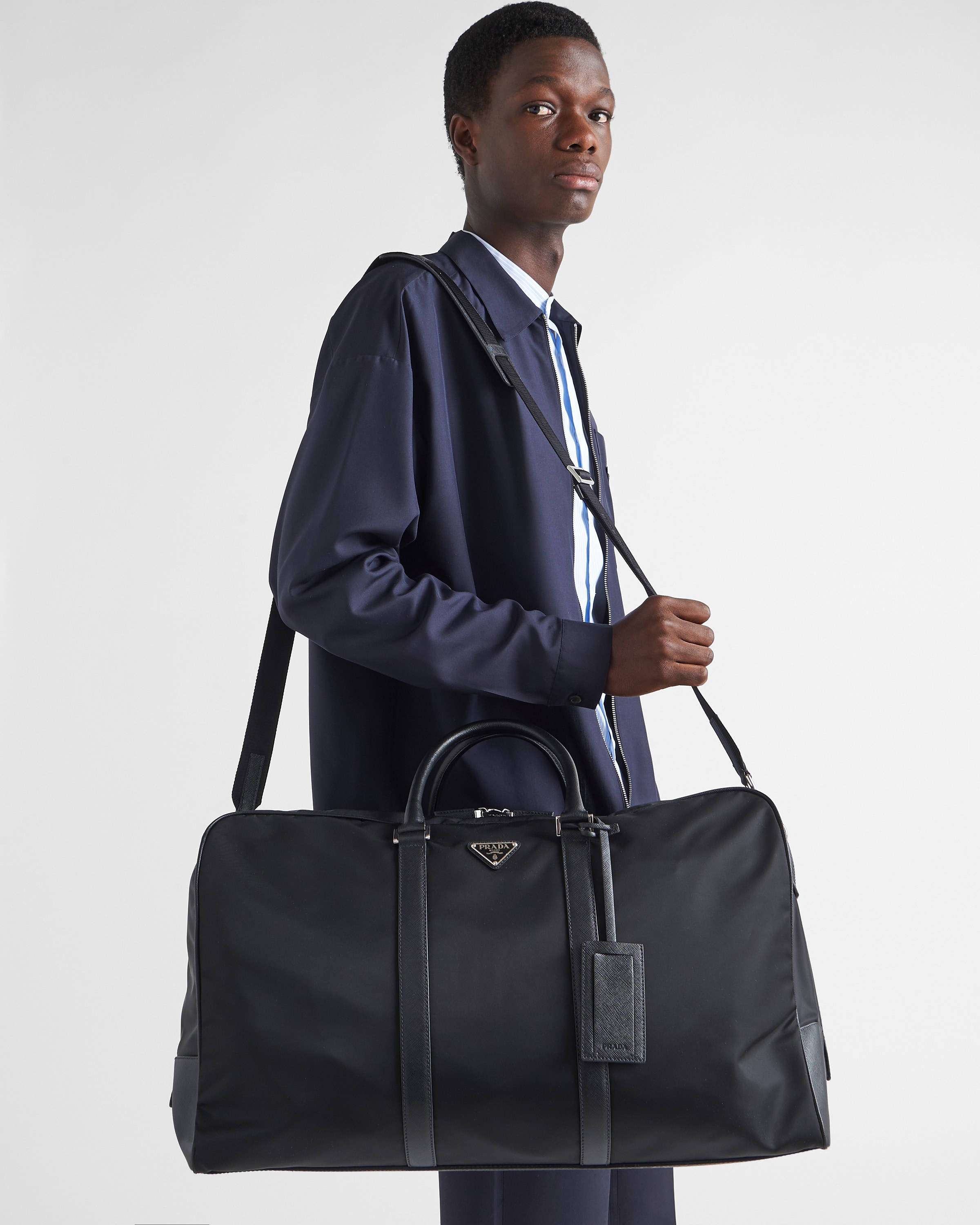 Prada Re-Nylon and Saffiano leather duffle bag | REVERSIBLE