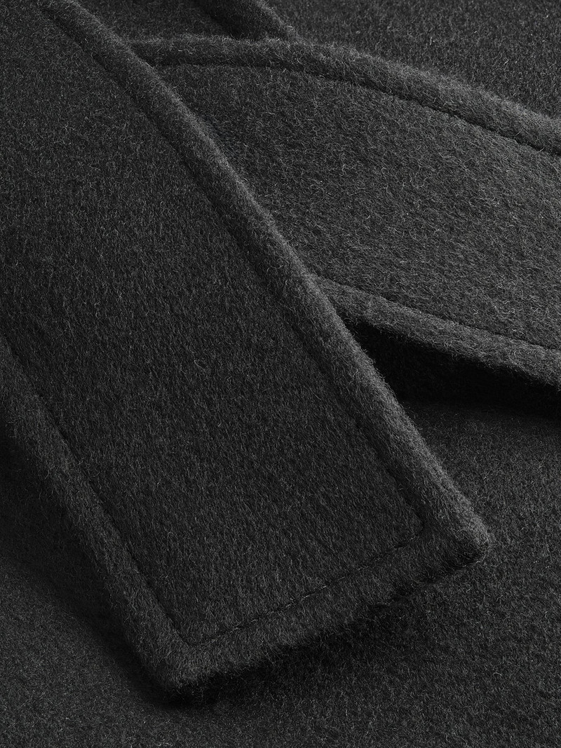 BLACK DOUBLE-FACE VIRGIN WOOL AND SILK BELTED COAT WITH DIOR OBLIQUE INTERIOR 3