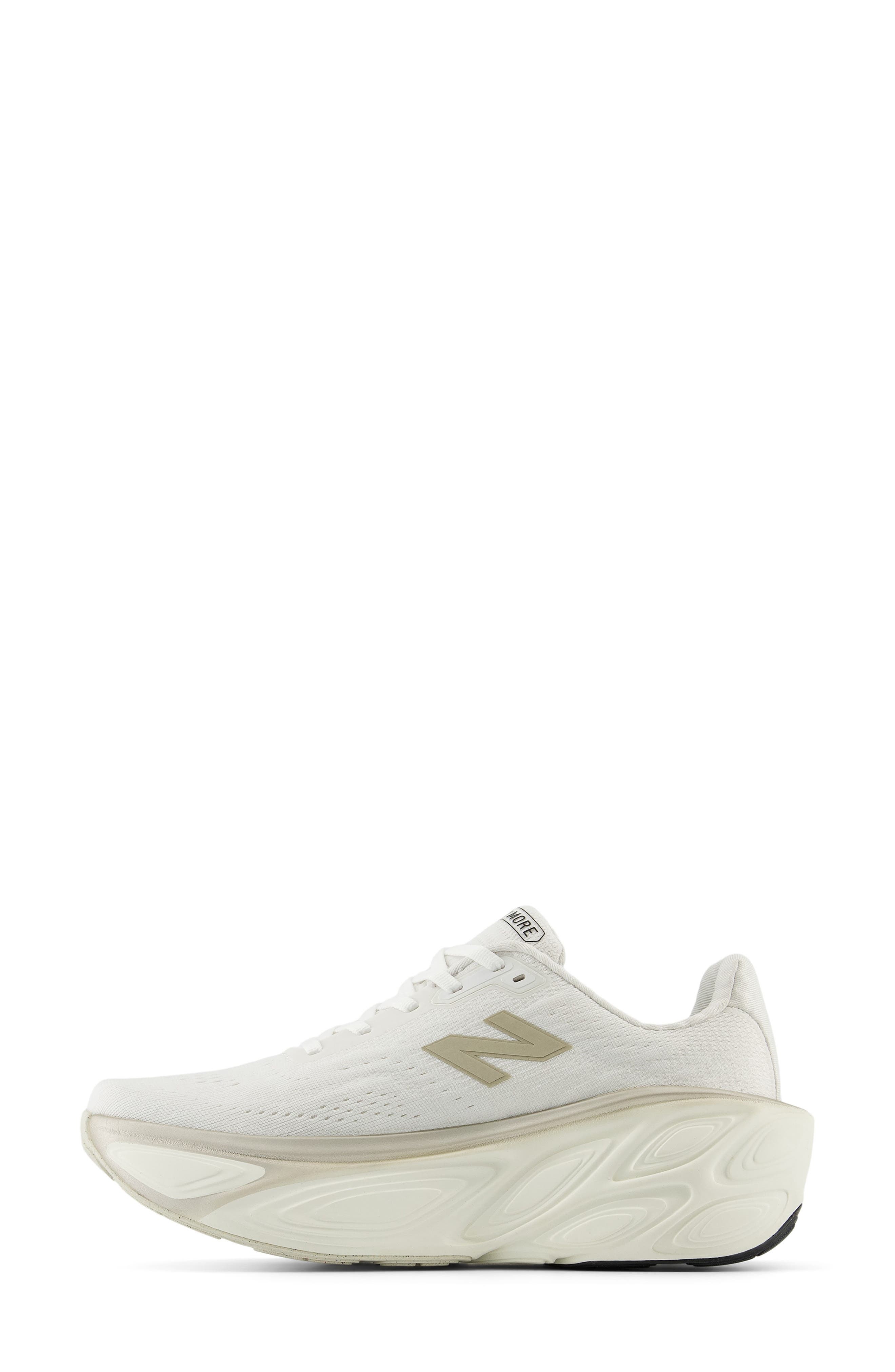 New Balance Fresh Foam X More v5 Running Shoe in White/Sea Salt at Nordstrom - 4