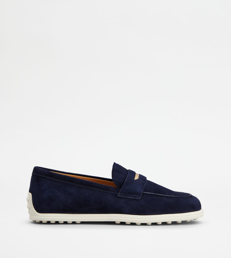LOAFERS IN SUEDE - BLUE 1