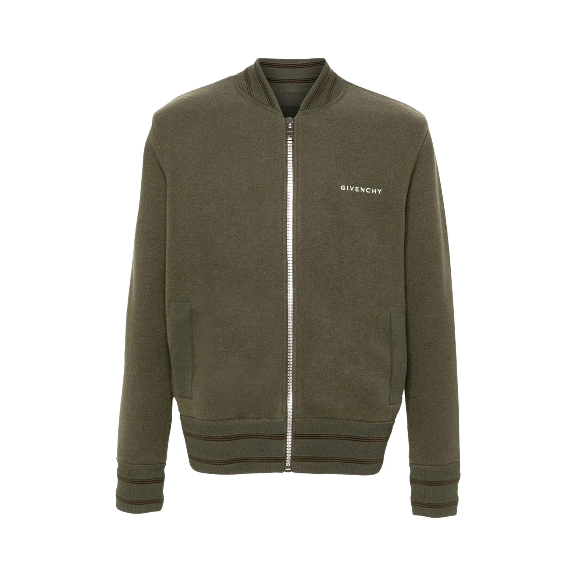 Givenchy Knitted Varsity Jacket 'Khaki' - 1