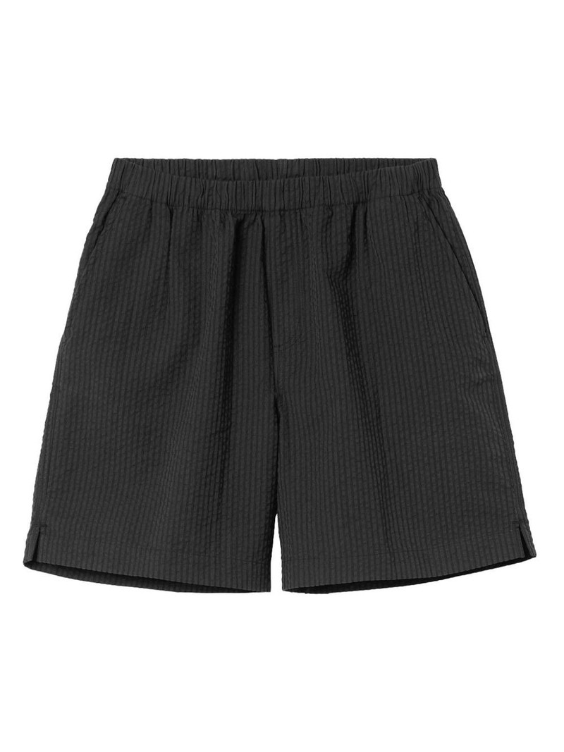 textured elastic-waist shorts 1
