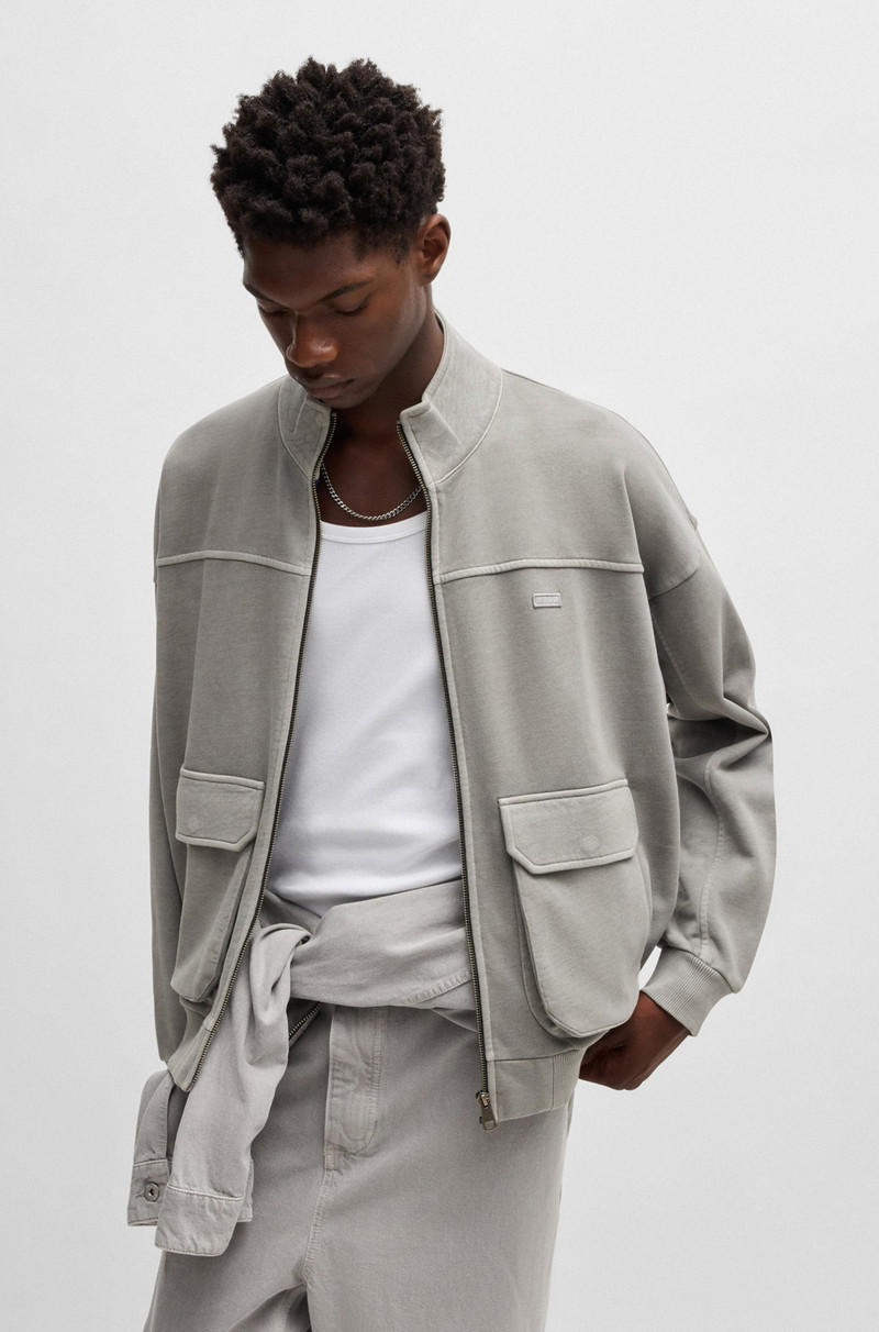 COTTON-TERRY SWEATSHIRT WITH TOPSTITCHED SEAMS 2