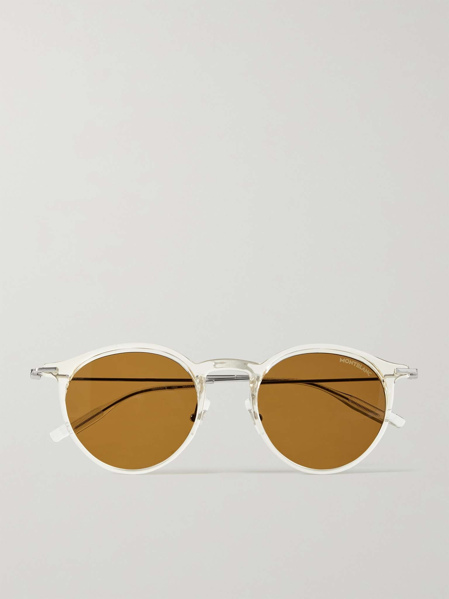 Round-Frame Acetate and Silver-Tone Sunglasses - 1