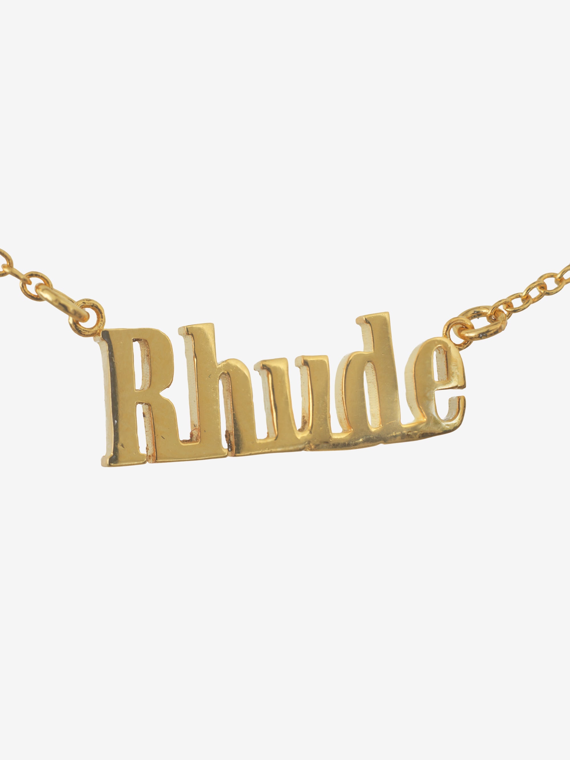 RHUDE LOGO PENDANT NECKLACE 16" - 2