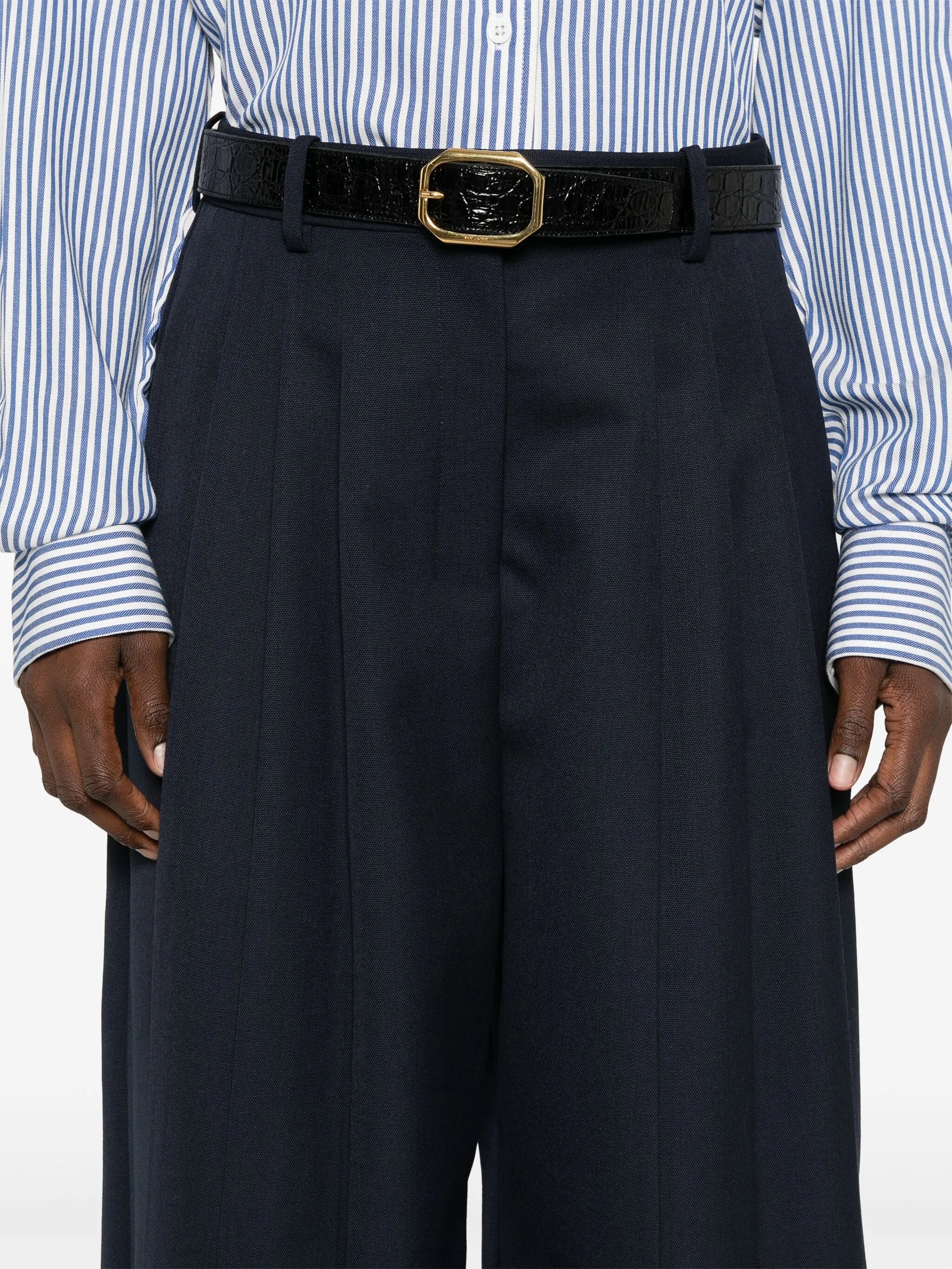 Tapered High-waisted Trousers - 3