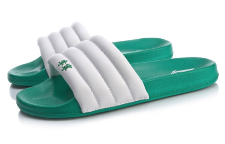 Li-Ning SS20 Bubble Slide Sandals White/Green ABTQ004-4 - 4