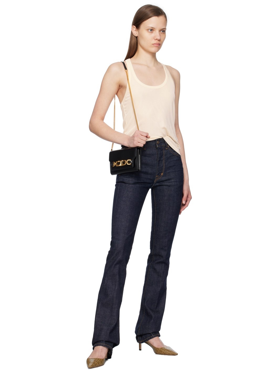 Indigo Flared Jeans - 4