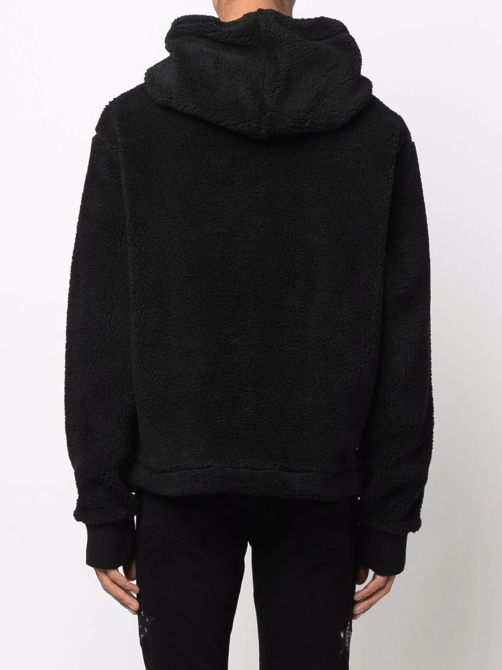 fleece-texture hoodie - 4