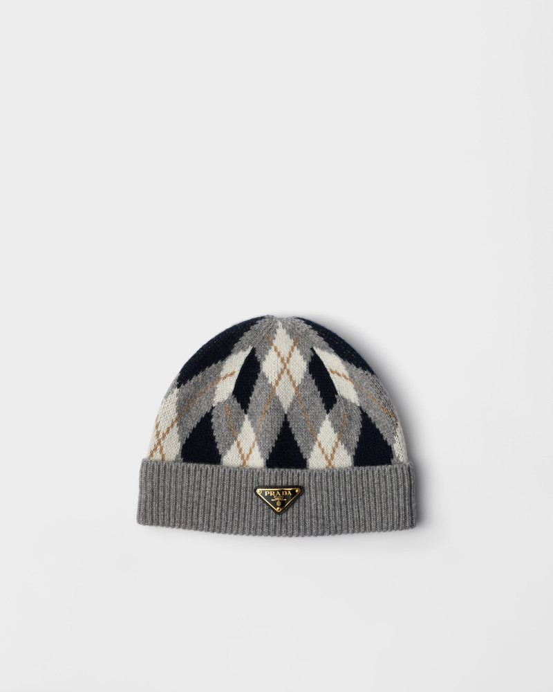 Argyle knit beanie 1