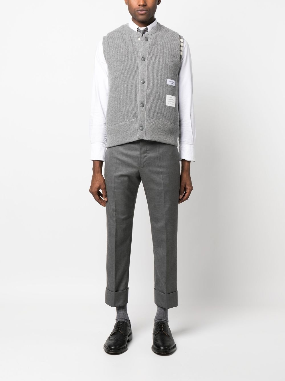 padded-design button-down gilet - 6