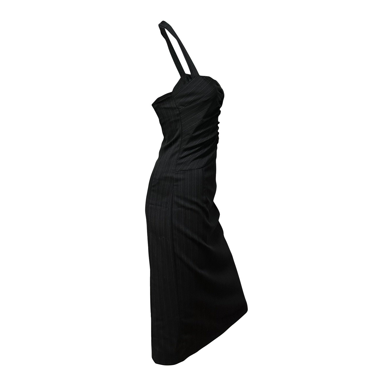 JOHN GALLIANO Striped Halter Neck Midi Dress - 3