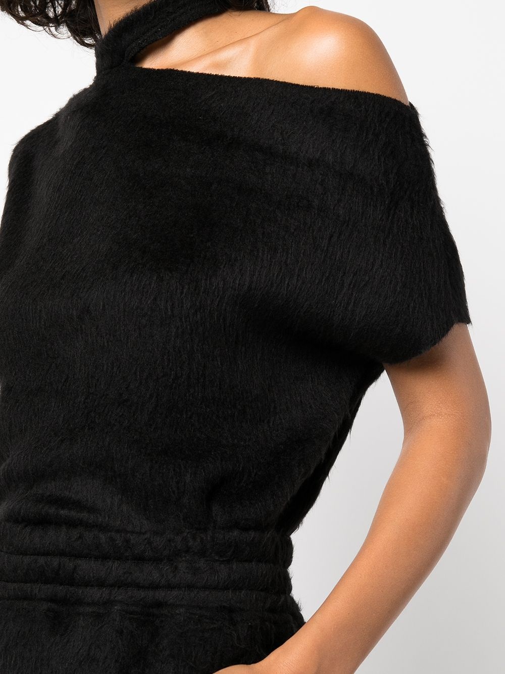 asymmetric cut-detail T-shirt - 5