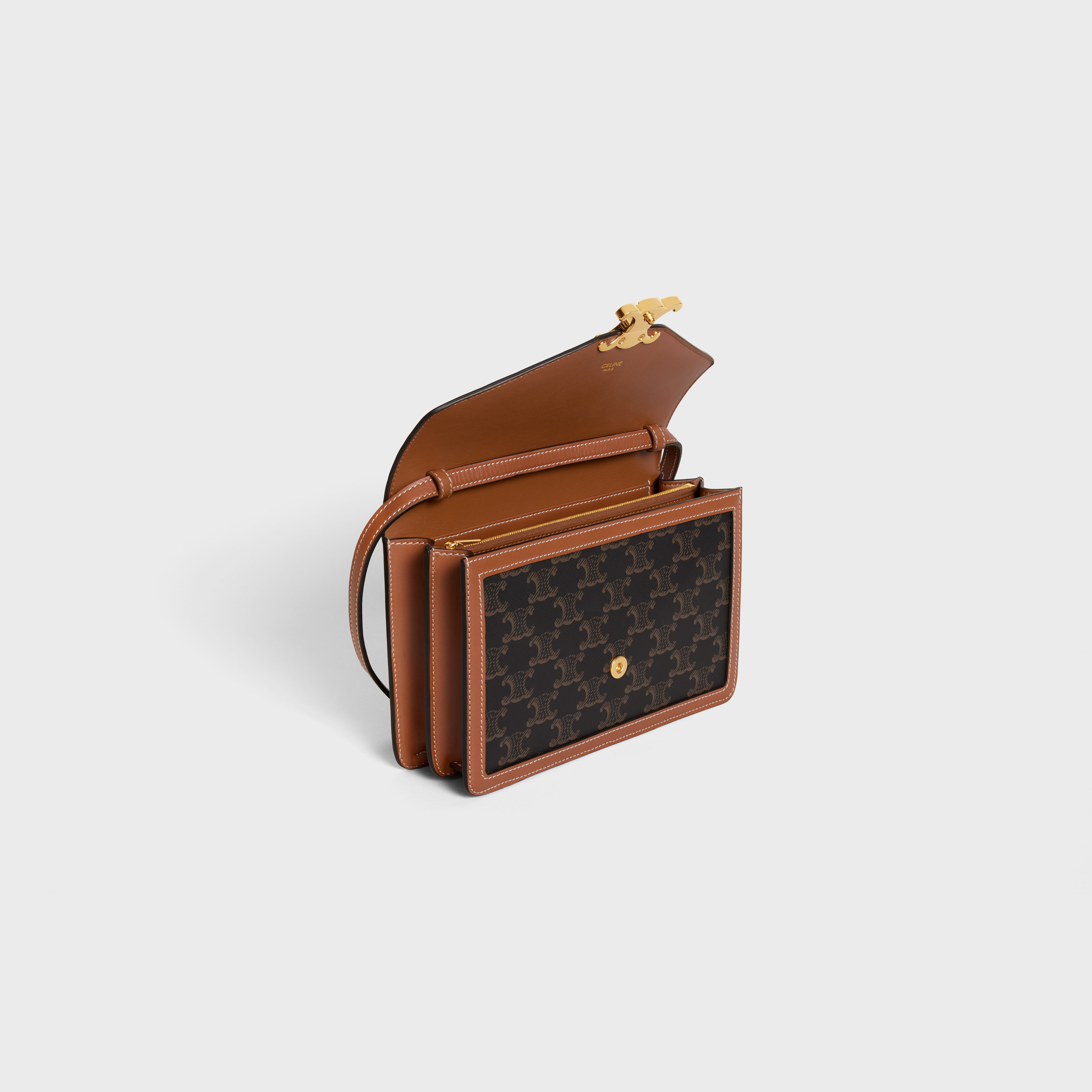 ENVELOPPE BAG in Triomphe Canvas and calfskin - 4