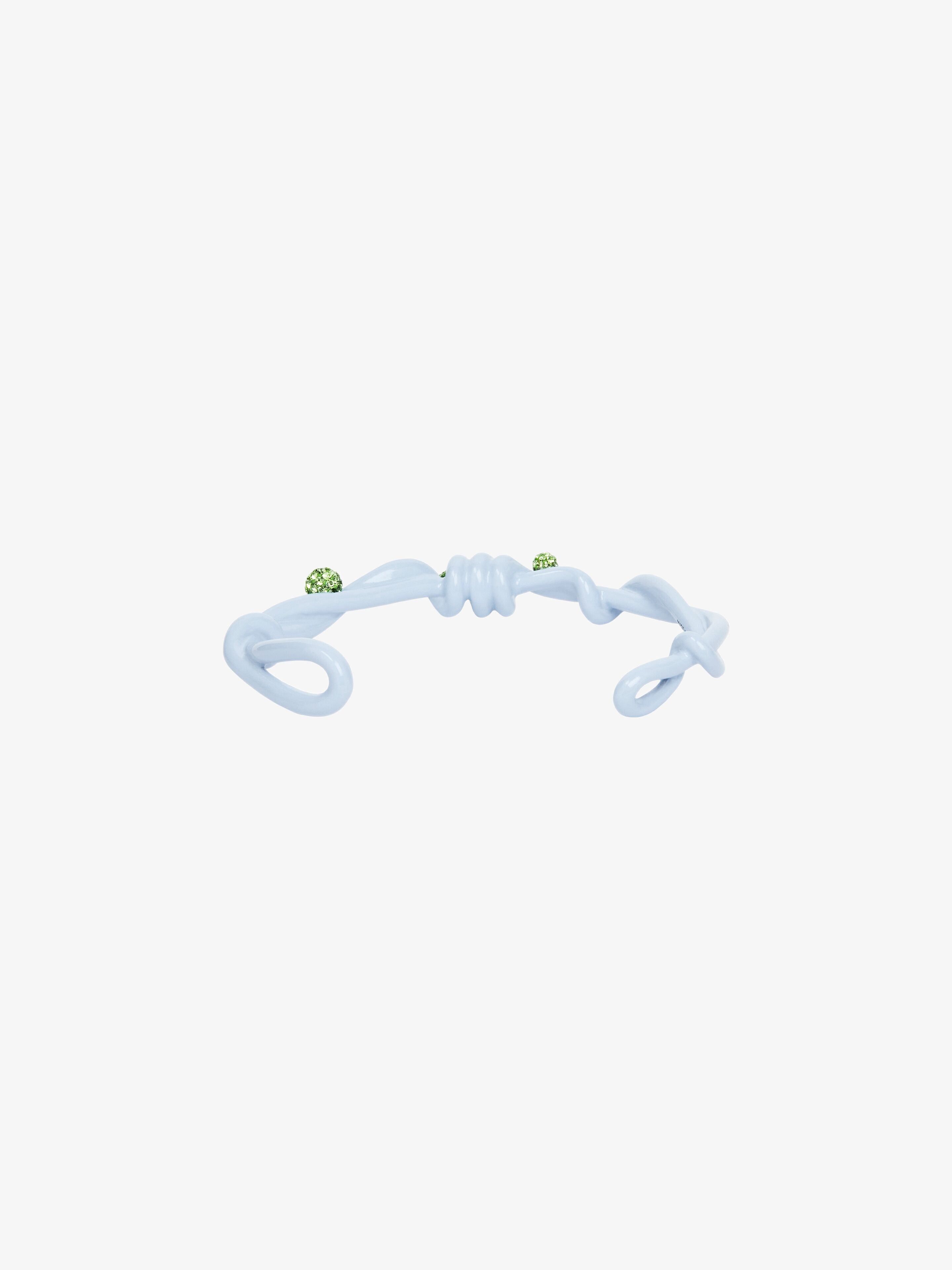 TWISTED BRACELET IN METAL, ENAMEL AND CRYSTALS - 4