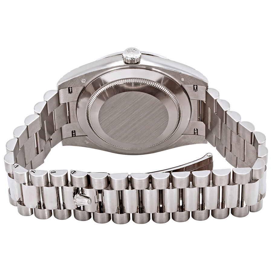 Rolex Day-Date Automatic Silver Dial Men's 18kt White Gold Diamond President Watch 228349SRP - 3